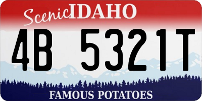 ID license plate 4B5321T