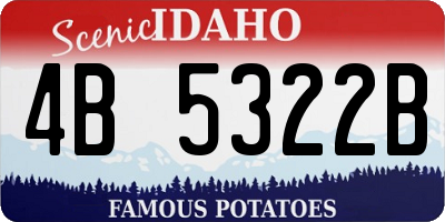 ID license plate 4B5322B