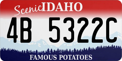 ID license plate 4B5322C