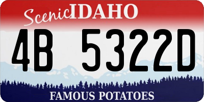 ID license plate 4B5322D