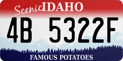 ID license plate 4B5322F