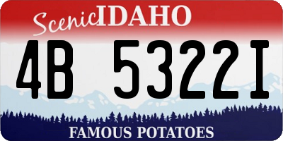 ID license plate 4B5322I