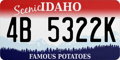 ID license plate 4B5322K