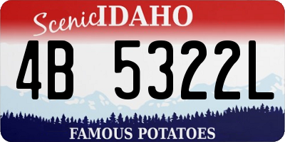 ID license plate 4B5322L
