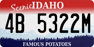 ID license plate 4B5322M