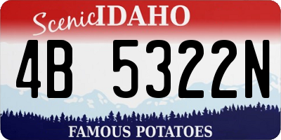 ID license plate 4B5322N