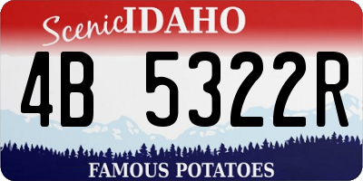ID license plate 4B5322R