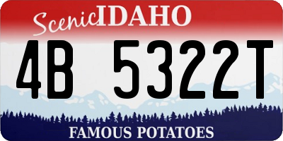 ID license plate 4B5322T