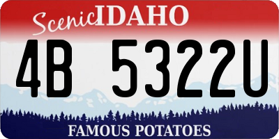 ID license plate 4B5322U