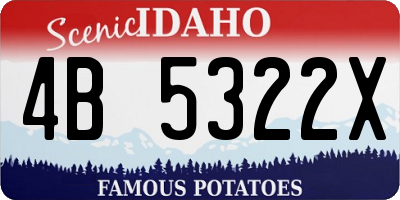 ID license plate 4B5322X