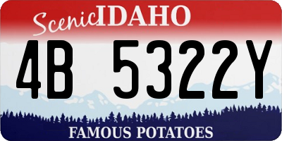 ID license plate 4B5322Y