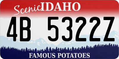 ID license plate 4B5322Z
