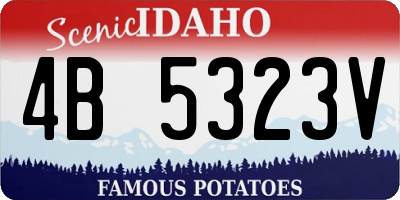 ID license plate 4B5323V