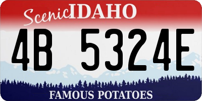 ID license plate 4B5324E
