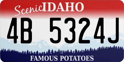 ID license plate 4B5324J