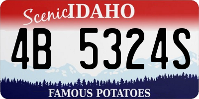 ID license plate 4B5324S