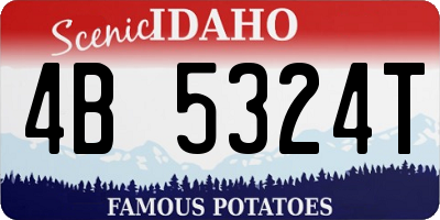 ID license plate 4B5324T
