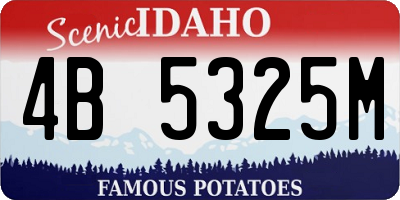 ID license plate 4B5325M