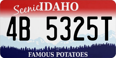 ID license plate 4B5325T