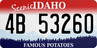 ID license plate 4B5326O