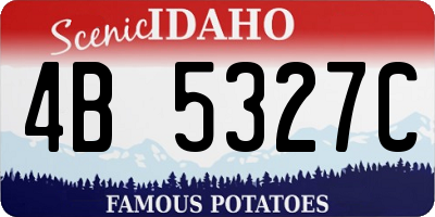 ID license plate 4B5327C