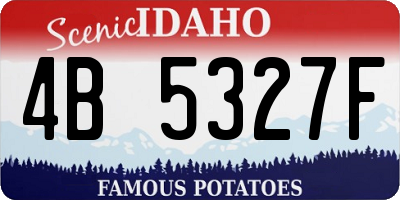 ID license plate 4B5327F