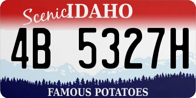 ID license plate 4B5327H