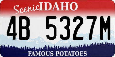 ID license plate 4B5327M