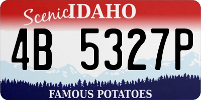 ID license plate 4B5327P