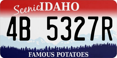 ID license plate 4B5327R