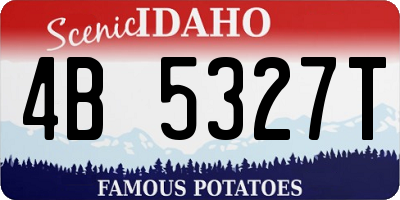 ID license plate 4B5327T