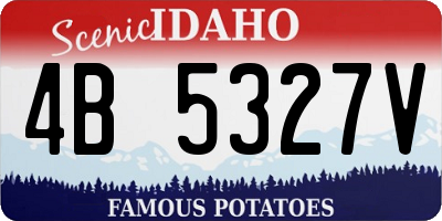 ID license plate 4B5327V