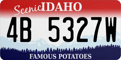 ID license plate 4B5327W