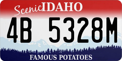 ID license plate 4B5328M