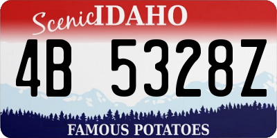 ID license plate 4B5328Z