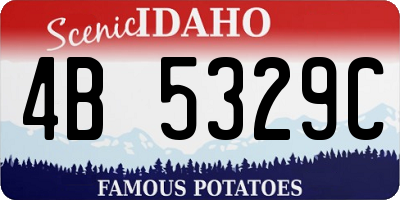 ID license plate 4B5329C