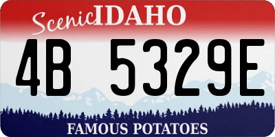 ID license plate 4B5329E