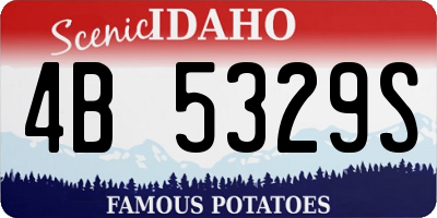 ID license plate 4B5329S