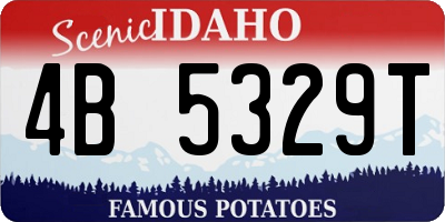 ID license plate 4B5329T