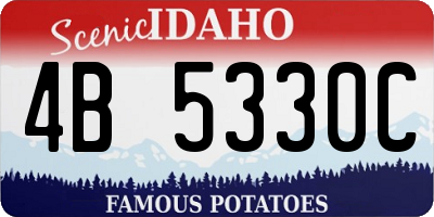ID license plate 4B5330C