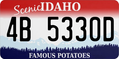 ID license plate 4B5330D