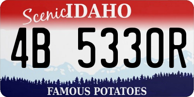 ID license plate 4B5330R