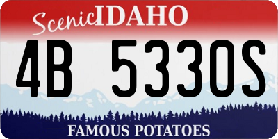 ID license plate 4B5330S