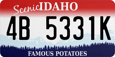ID license plate 4B5331K