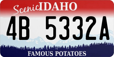 ID license plate 4B5332A