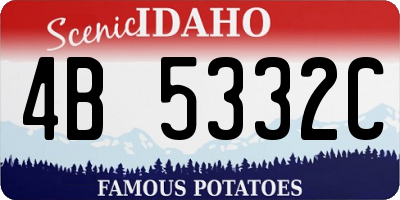 ID license plate 4B5332C