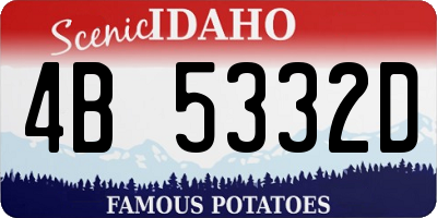 ID license plate 4B5332D