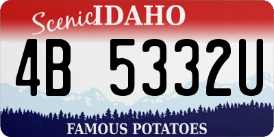 ID license plate 4B5332U