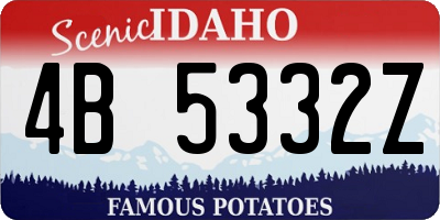 ID license plate 4B5332Z