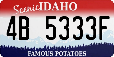 ID license plate 4B5333F